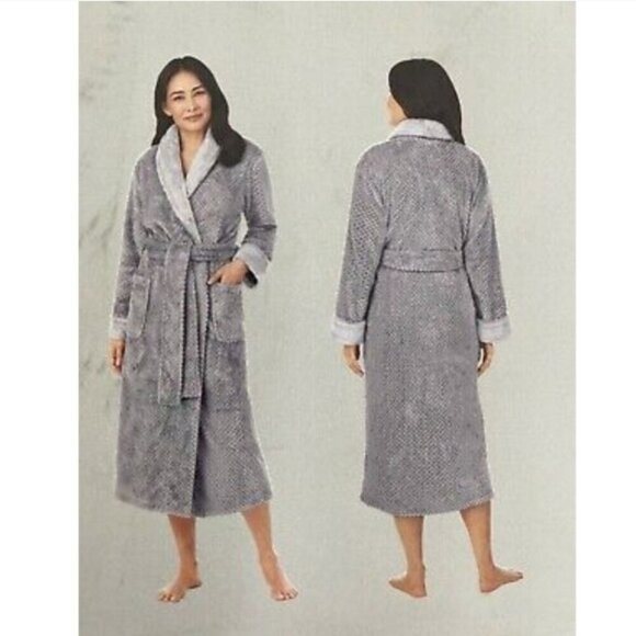 Carol Hochman Soft Lilac Plush Robe Size Large - Picture 1 of 6